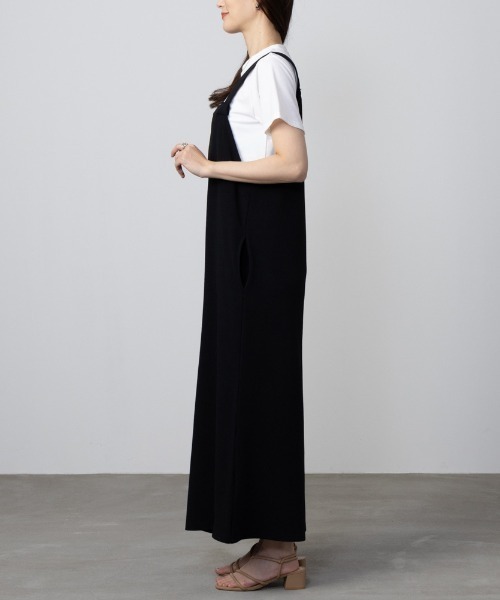 Howdy Marie（ハウディ―マリー）の「Howdy Marie ハウディーマリー カットソー素材 サロペット＋インナーTシャツSET アンサンブル（サロペット/オーバーオール・レディース・ブラウン/オフホワイト/ブラック・L/M）」の5枚目の写真