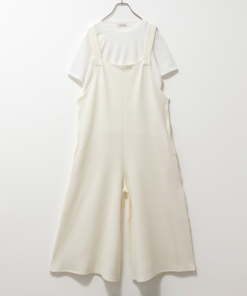 Howdy Marie（ハウディ―マリー）の「Howdy Marie ハウディーマリー カットソー素材 サロペット＋インナーTシャツSET アンサンブル（サロペット/オーバーオール・レディース・ブラウン/オフホワイト/ブラック・L/M）」の15枚目の写真