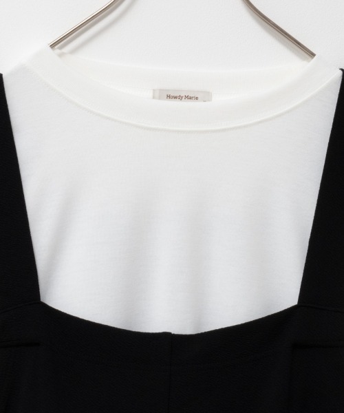 Howdy Marie（ハウディ―マリー）の「Howdy Marie ハウディーマリー カットソー素材 サロペット＋インナーTシャツSET アンサンブル（サロペット/オーバーオール・レディース・ブラウン/オフホワイト/ブラック・L/M）」の17枚目の写真