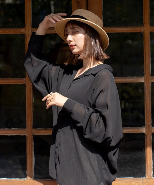 VitaFelice（ヴィータフェリーチェ）の「カンカン帽（ハット・レディース・ライトベージュ/ブラック・FREE）」の7枚目の写真