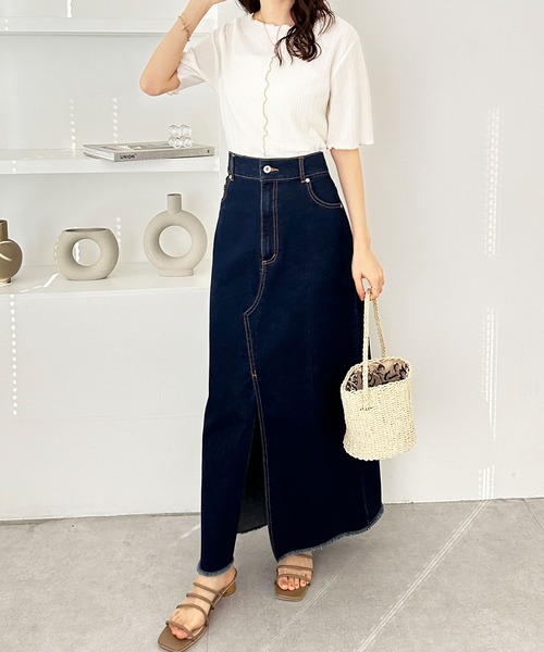 GeeRA（ジーラ）の「前後2WAY配色メロー5分袖カットソー（Tシャツ/カットソー・レディース・ブラック/ブルー/アイボリー/サンドグレー・SMALL/MEDIUM/LARGE/X-LARGE）」の16枚目の写真