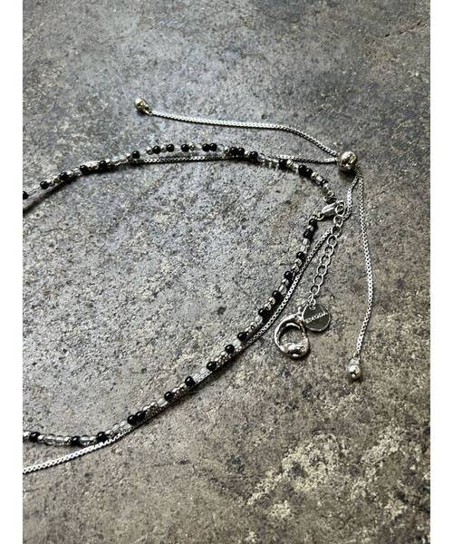 EMODA（エモダ）の「HEART MOTIF DOUBLE NC（ネックレス・レディース・ブラック/グリーン・FREE）」の7枚目の写真