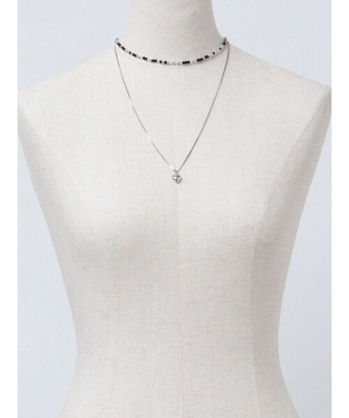 EMODA（エモダ）の「HEART MOTIF DOUBLE NC（ネックレス・レディース・ブラック/グリーン・FREE）」の13枚目の写真