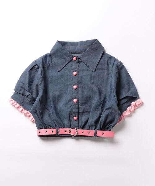 Ank Rouge(アンクルージュ)の「アームウォーマー付きTOPS(シャツ/ブラウス・レディース・ネイビー/ブラック・M)」の12枚目の写真
