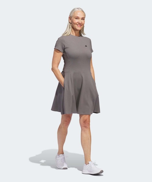 adidas（アディダス）の「GO-TO クルーネックワンピース【adidas Golf/アディダスゴルフ】（ワンピース・レディース・チャコールグレー・SMALL/MEDIUM/LARGE/X-LARGE/X-SMALL）」の3枚目の写真