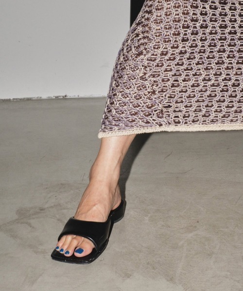 todayful Square Padded Sandals black 37 TODAYFUL(トゥデイフル