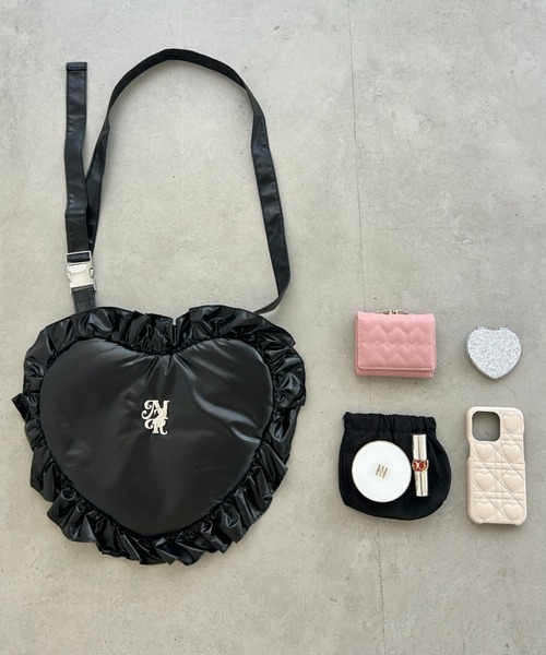 peony ピオニーハートショルダーバッグ 01クリー厶 Heart Things Holiday Bag