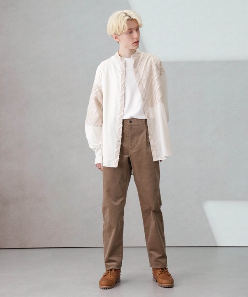 Apo(s)ture(アポスチャー)の「KYLE-001/コーデュロイスリムパンツ(その他パンツ・メンズ・ネイビー/ベージュ/ブラック/カーキ・XS/S/M/L/XL)」の22枚目の写真
