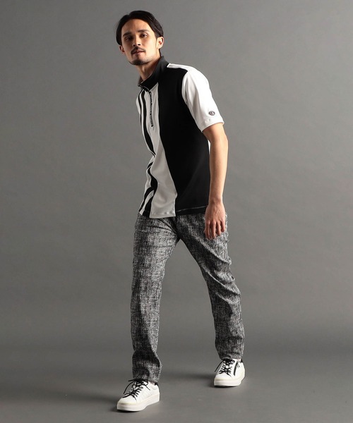 NICOLE CLUB FOR MEN（ニコルクラブフォーメン）の「【24年モデル EC限定再販売】アラカルト切替ハーフジップポロシャツ（ポロシャツ・メンズ・オフホワイト/ブラック/その他3/その他2・X-LARGE/LARGE/MEDIUM/XX-LARGE）」の13枚目の写真