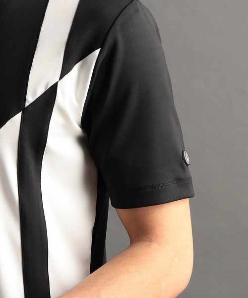 NICOLE CLUB FOR MEN（ニコルクラブフォーメン）の「【24年モデル EC限定再販売】アラカルト切替ハーフジップポロシャツ（ポロシャツ・メンズ・オフホワイト/ブラック/その他3/その他2・X-LARGE/LARGE/MEDIUM/XX-LARGE）」の7枚目の写真