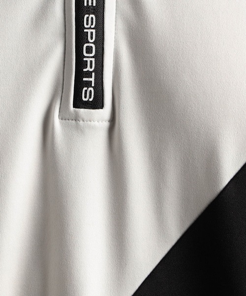 NICOLE CLUB FOR MEN（ニコルクラブフォーメン）の「【24年モデル EC限定再販売】アラカルト切替ハーフジップポロシャツ（ポロシャツ・メンズ・オフホワイト/ブラック/その他3/その他2・X-LARGE/LARGE/MEDIUM/XX-LARGE）」の16枚目の写真