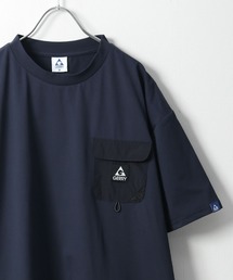 【GERRY】 ドライ ストレッチ UVカット オーバーサイズ ドローコード ポケット Tシャツ