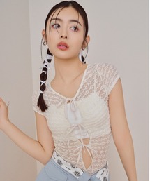 LILY BROWN（リリーブラウン）の「【LILY BROWN Lingerie】レーシーリボンボディスーツ（ブラ&ショーツ）」