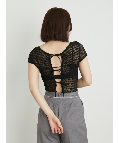 セール】【LILY BROWN Lingerie】レーシーリボンボディスーツ