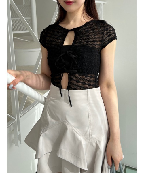 セール】【LILY BROWN Lingerie】レーシーリボンボディスーツ（ブラ