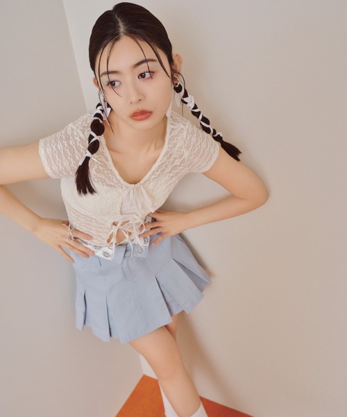 LILY BROWN（リリーブラウン）の「【LILY BROWN Lingerie】レーシーリボンボディスーツ（ブラ&ショーツ・レディース・アイボリー/ブラック・FREE）」の13枚目の写真