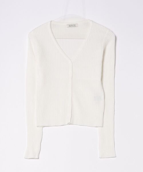 3.3 Field Trip （3.3フィールドトリップ）の「3.3 Field Trip／Vネック カーディガン（カーディガン/ボレロ・レディース・ベビーピンク/アイボリー/ライトグレー・FREE）」の5枚目の写真