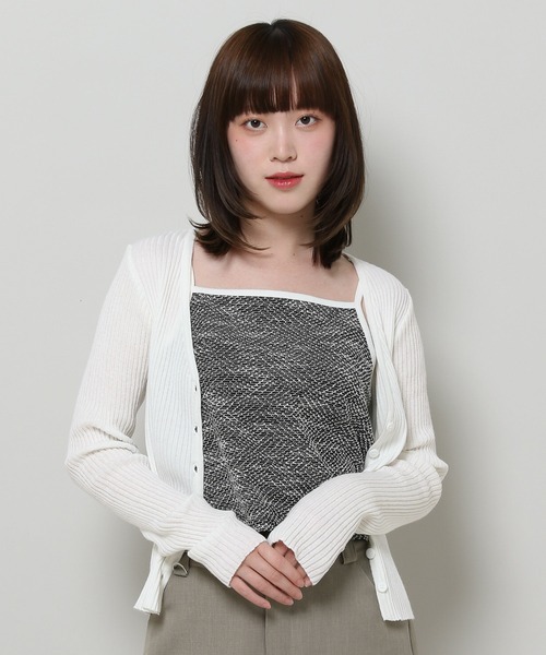 3.3 Field Trip （3.3フィールドトリップ）の「3.3 Field Trip／Vネック カーディガン（カーディガン/ボレロ・レディース・ベビーピンク/アイボリー/ライトグレー・FREE）」の15枚目の写真