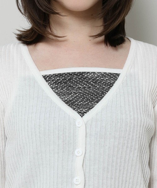 3.3 Field Trip （3.3フィールドトリップ）の「3.3 Field Trip／Vネック カーディガン（カーディガン/ボレロ・レディース・ベビーピンク/アイボリー/ライトグレー・FREE）」の20枚目の写真
