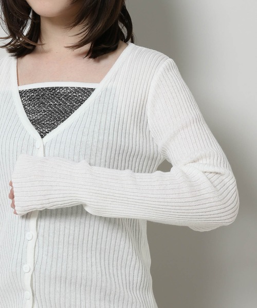 3.3 Field Trip （3.3フィールドトリップ）の「3.3 Field Trip／Vネック カーディガン（カーディガン/ボレロ・レディース・ベビーピンク/アイボリー/ライトグレー・FREE）」の21枚目の写真