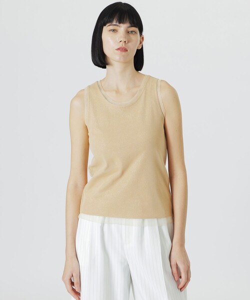 LOVELESS（ラブレス）の「フライスリブタンクトップ（タンクトップ・レディース・オフホワイト/ブラック/ベージュ系その他・36）」の3枚目の写真