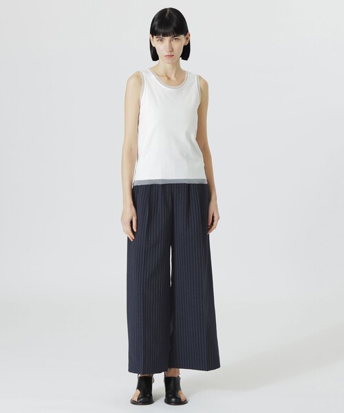 LOVELESS（ラブレス）の「フライスリブタンクトップ（タンクトップ・レディース・オフホワイト/ブラック/ベージュ系その他・36）」の4枚目の写真