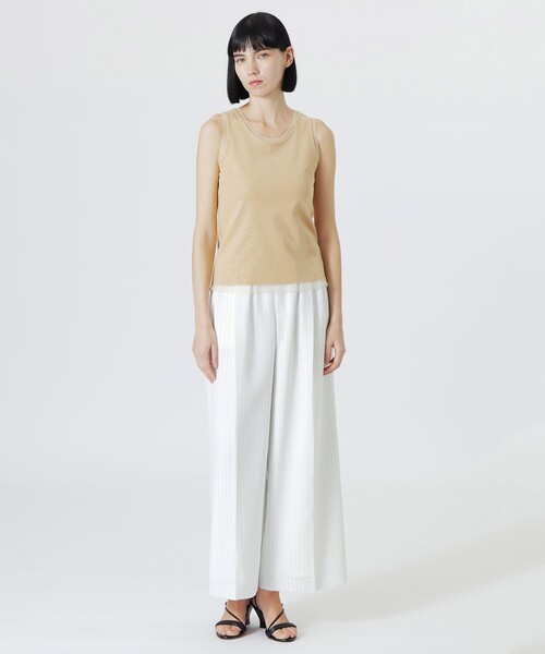 LOVELESS（ラブレス）の「フライスリブタンクトップ（タンクトップ・レディース・オフホワイト/ブラック/ベージュ系その他・36）」の8枚目の写真