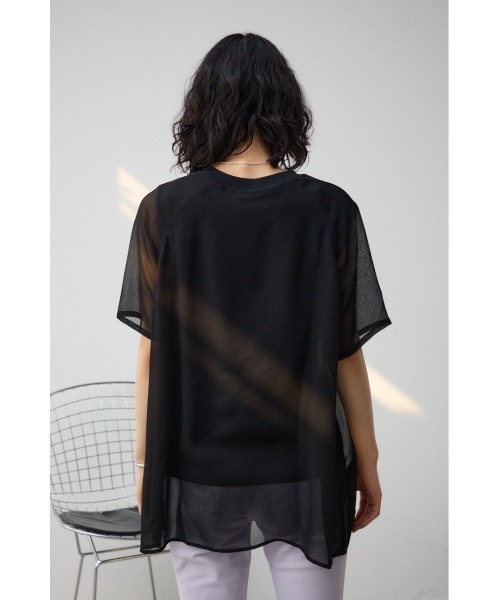 AZUL by moussy(アズールバイマウジー)の「リバーシブルシアードッキングトップス(Tシャツ/カットソー・レディース・ブラック/アイボリー/ライトカーキ・SMALL/MEDIUM)」の7枚目の写真