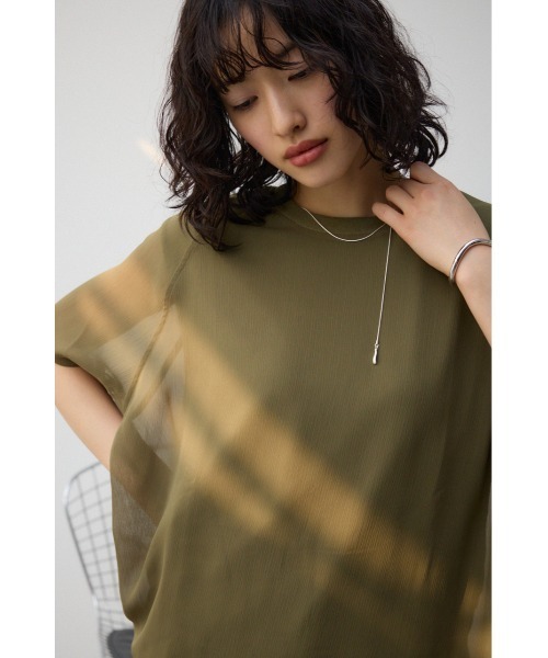 AZUL by moussy(アズールバイマウジー)の「リバーシブルシアードッキングトップス(Tシャツ/カットソー・レディース・ブラック/アイボリー/ライトカーキ・SMALL/MEDIUM)」の13枚目の写真