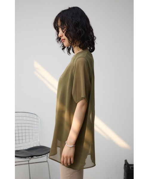 AZUL by moussy(アズールバイマウジー)の「リバーシブルシアードッキングトップス(Tシャツ/カットソー・レディース・ブラック/アイボリー/ライトカーキ・SMALL/MEDIUM)」の17枚目の写真