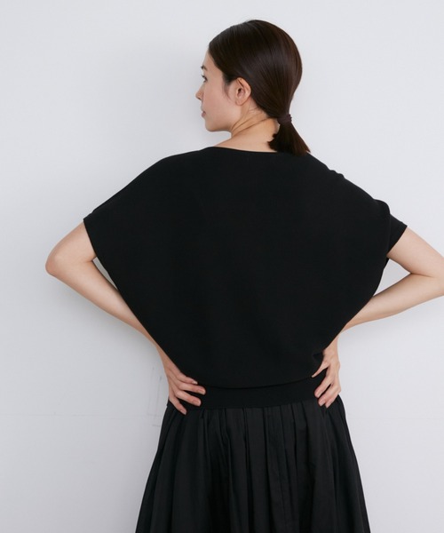 INED(イネド)の「ホールガーメント イスラエルGIZAコットンフレンチスリーブサマーニット(ニット/セーター・レディース・マスタード/ベージュ/その他/ブラック/ブルー・9号)」の18枚目の写真