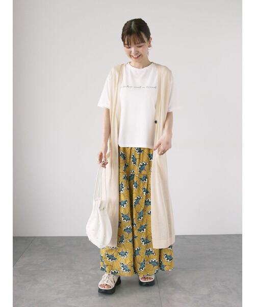 Lugnoncure（ルノンキュール）の「クロシェ装飾巾着バッグ（ハンドバッグ・レディース・オフホワイト/グレー/ブラック・F）」の4枚目の写真