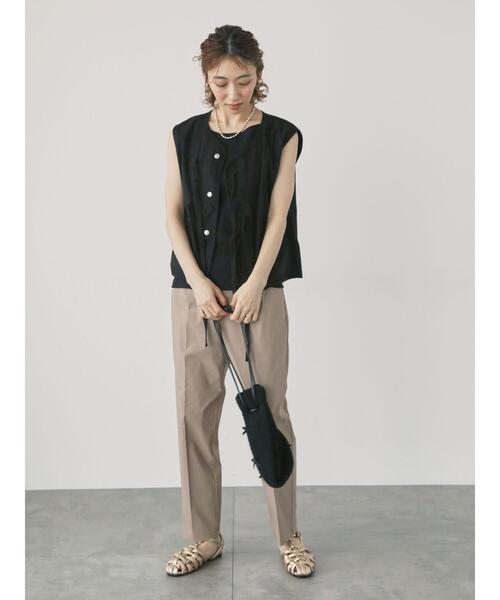 Lugnoncure（ルノンキュール）の「クロシェ装飾巾着バッグ（ハンドバッグ・レディース・オフホワイト/グレー/ブラック・F）」の5枚目の写真