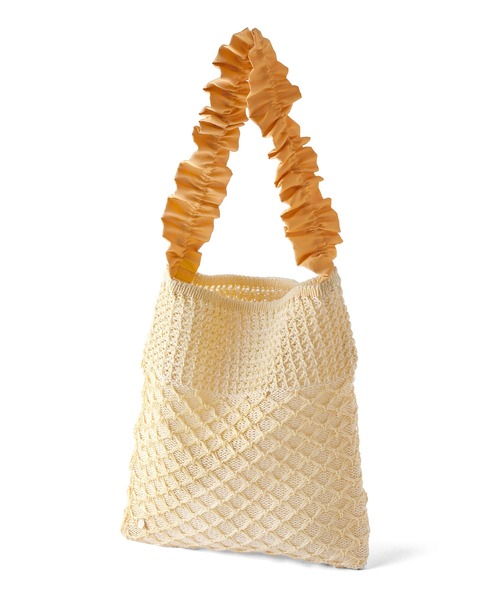 ANEMONE(アネモネ)の「フリルハンドルショルダーかごバッグ(かごバッグ・レディース・ナチュラル/ブラック/ベージュ・FREE)」の10枚目の写真