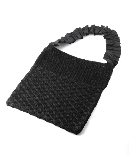 ANEMONE(アネモネ)の「フリルハンドルショルダーかごバッグ(かごバッグ・レディース・ナチュラル/ブラック/ベージュ・FREE)」の7枚目の写真