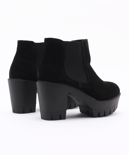 WEGO（ウィゴー）の「WEGO/タンクヒールサイドゴアブーツ（ブーツ・レディース・ブラック/ブラック系その他・MEDIUM/LARGE）」の8枚目の写真