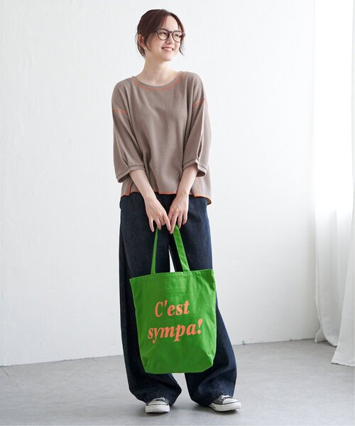 LBC（エルビーシー）の「3ポケットプリントトートバッグ（トートバッグ・レディース・ピンク/グリーン/イエロー/ブラック・FREE）」の10枚目の写真