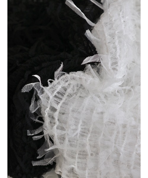 JUMELLE(ジュメロ)の「fringe mesh top(Tシャツ/カットソー・レディース・ホワイト/ブラック・MEDIUM)」の14枚目の写真