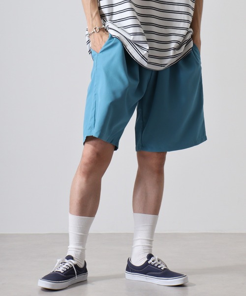 FUNALIVE（ファンアライブ）の「水陸両用 無地 ハーフパンツ（チノパンツ・メンズ・ブラック/カーキ/グリーン系カモフラージュ/ターコイズブルー/ネイビー・M/L/LL）」の13枚目の写真