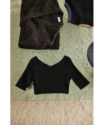 Both v half sleeve tops ボースVハーフスリーブトップス