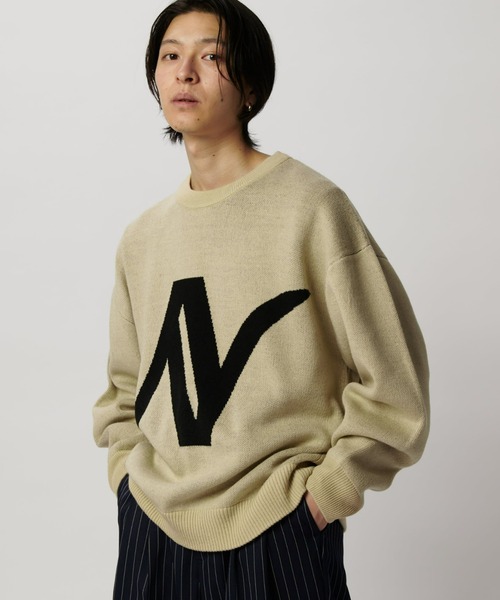 【セール】【Neucon/ニューコン】Ｎロゴジャガードニット（ニット/セーター）｜Lui's（ルイス）