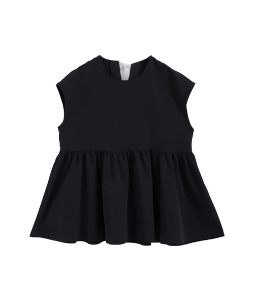 Fit more(フィットモア)の「ドットチュールリボンフレンチスリーブカットソー(Tシャツ/カットソー・レディース・ネイビー/ブルーグレー・FREE)」の19枚目の写真