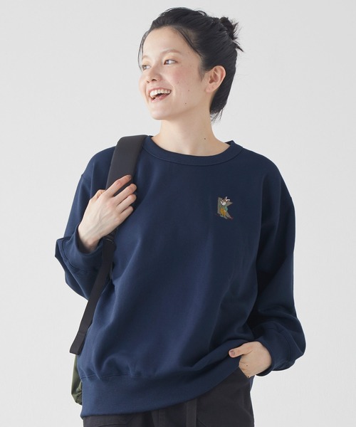 KRIFF MAYER Lady's Collection(クリフメイヤーレディースコレクション)の「裏起毛クルー(ラビット)(スウェット・レディース・チャコール/オレンジ/ネイビー/カラフル/ナチュラル/グレー・MEDIUM/LARGE)」の7枚目の写真