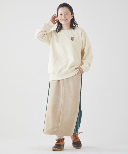 KRIFF MAYER Lady's Collection(クリフメイヤーレディースコレクション)の「裏起毛クルー(ラビット)(スウェット・レディース・チャコール/オレンジ/ネイビー/カラフル/ナチュラル/グレー・MEDIUM/LARGE)」の11枚目の写真