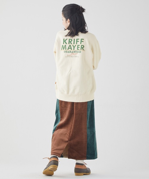 KRIFF MAYER Lady's Collection(クリフメイヤーレディースコレクション)の「裏起毛クルー(ラビット)(スウェット・レディース・チャコール/オレンジ/ネイビー/カラフル/ナチュラル/グレー・MEDIUM/LARGE)」の13枚目の写真