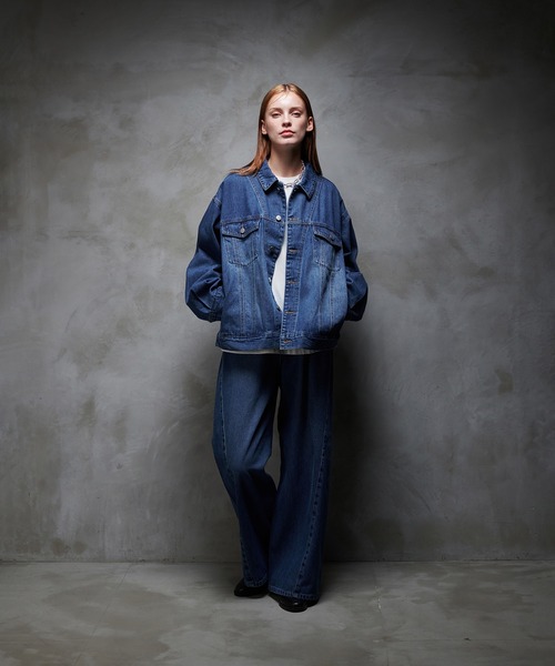 セール】WASH DENIM TRANSFORM JACKET/ウォッシュデニムトランス