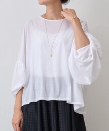 BEARDSLEY | 袖ギャザーシアーTee(Tシャツ/カットソー)