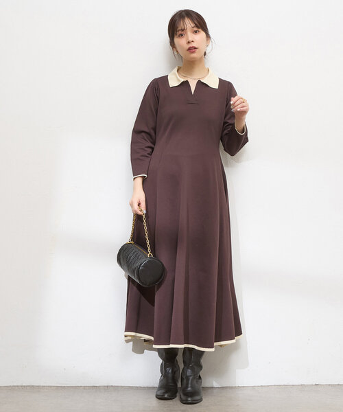 natural couture（ナチュラルクチュール）の「osono配色スキッパー衿