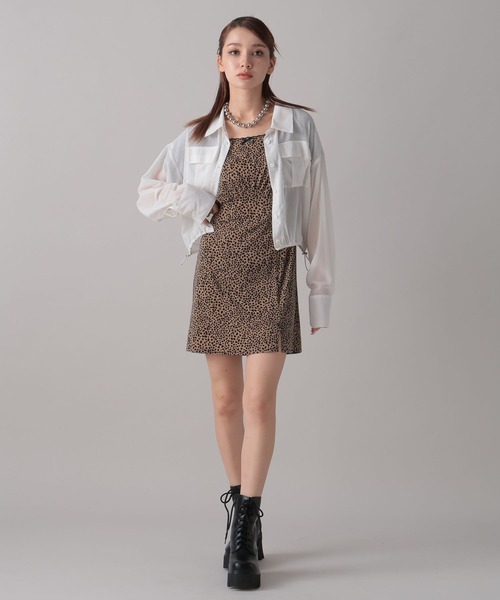 FOREVER 21（フォーエバー トゥエンティーワン）の「【2024FW】クロップドドロストシャツ（シャツ/ブラウス・レディース・オフホワイト/ブラック系その他/ブラック/ホワイト系その他・FREE）」の21枚目の写真