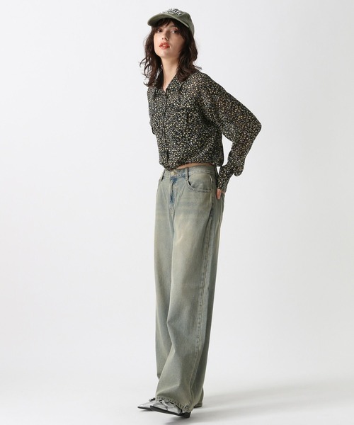 FOREVER 21（フォーエバー トゥエンティーワン）の「【2024FW】クロップドドロストシャツ（シャツ/ブラウス・レディース・オフホワイト/ブラック系その他/ブラック/ホワイト系その他・FREE）」の11枚目の写真